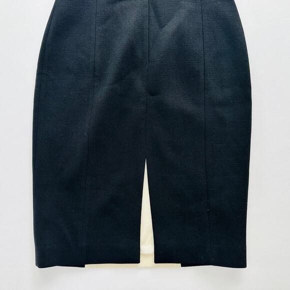 Michael Kors Collection Black Cream Crepe Pencil Dress Size 4 Cocktail Party - Picture 6 of 9